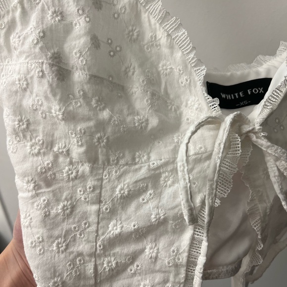 Tie Front White Top - Picture 5 of 7